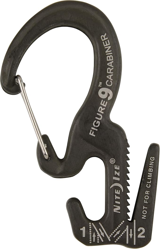 Nite Ize Carabiner Clip/Rope Tightener, Silver, 2-3/4 in. (Pack of 2)