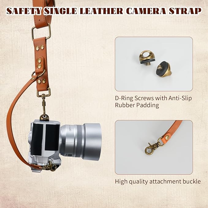 Leather Camera Harness for 1 Camera,Single Camera Strap for Photographers,Camera Shoulder Strap Quick Release DSLR
