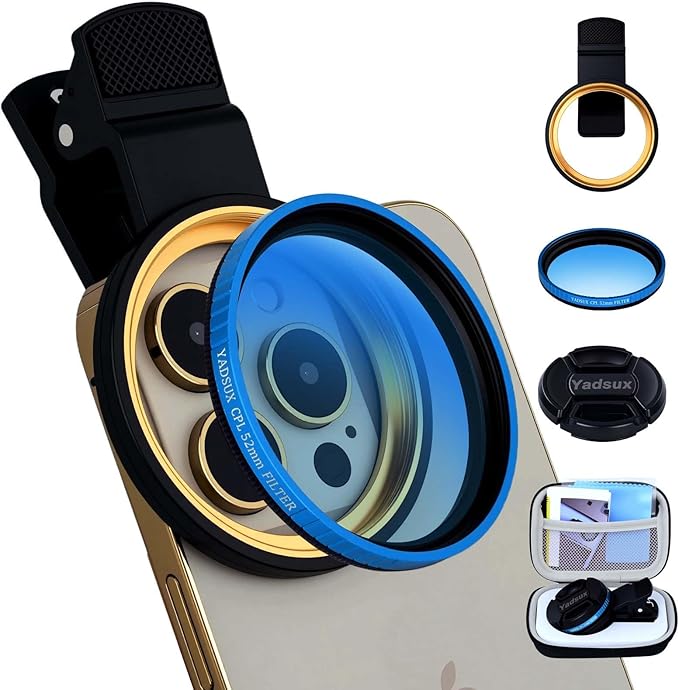 52mm Clip-on CPL Polarizing Filter for Phone.