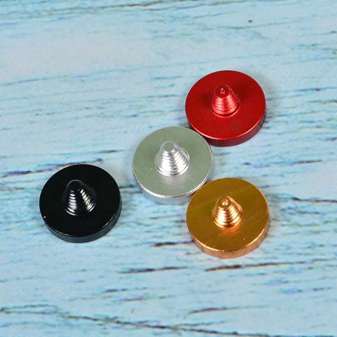 Comimark 4Pcs 10mm Concave Metal Soft Shutter Release Button