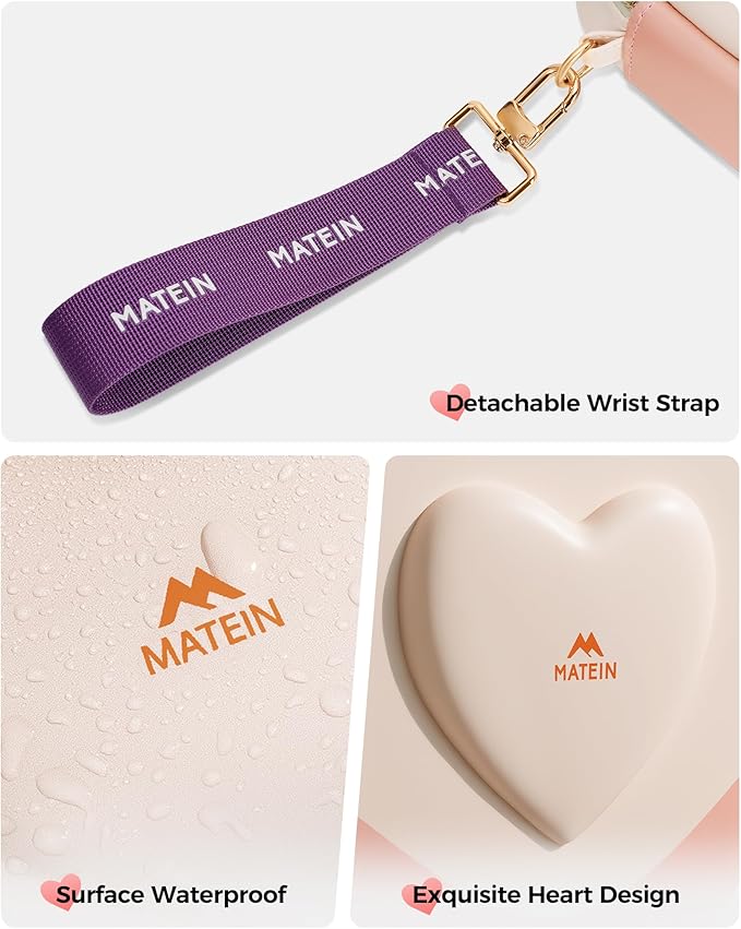 MATEIN Hardcase Tech Accessory Pouch, Valentines Gifts for Her, Cute Travel Electronics Organizer Cable Organizer Bag for Girls, Waterproof Portable Instant Print Camera Case for Travel Essentials
