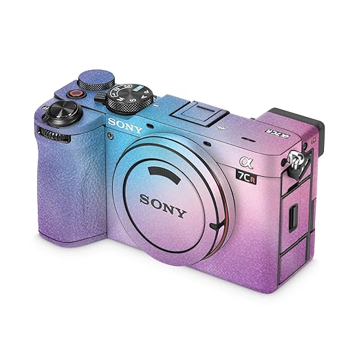Glossy Glitter Camera Skin Compatible with Sony Alpha 7CR Camera (2023) - Royal Haze - Premium 3M Vinyl Protective Wrap Decal Cover - Easy to Apply | Crafted in The USA by MightySkins