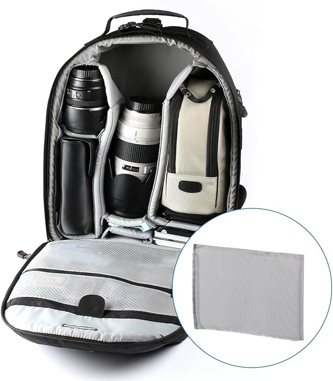 PATIKIL Camera Bag Divider, 5Pcs 6.69"x5.12"x0.39" Shockproof Camera Bag Inserts Separator Pad Protective Lens for Nikon Camera DSLR Protect Bag Organizer Universal Divider Cushion, Gray