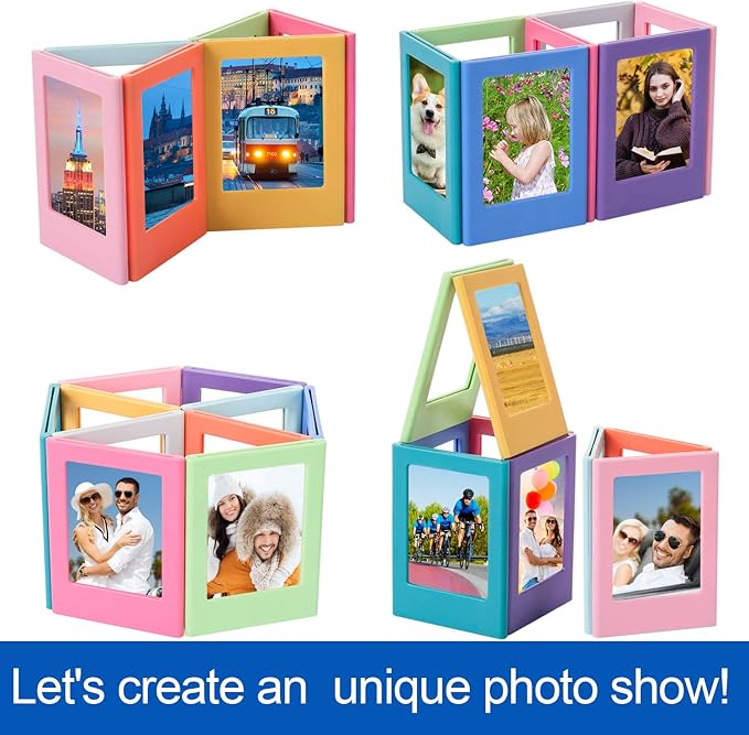 10 Pack Magnetic Picture Frame for Fujifilm Instax Mini Film, 2x3 inch Mini Picture Frame for Refrigerator Polaroid Photo Frame Magnets Photo Holder for Fridge DIY Collage Magnet for Office/Home