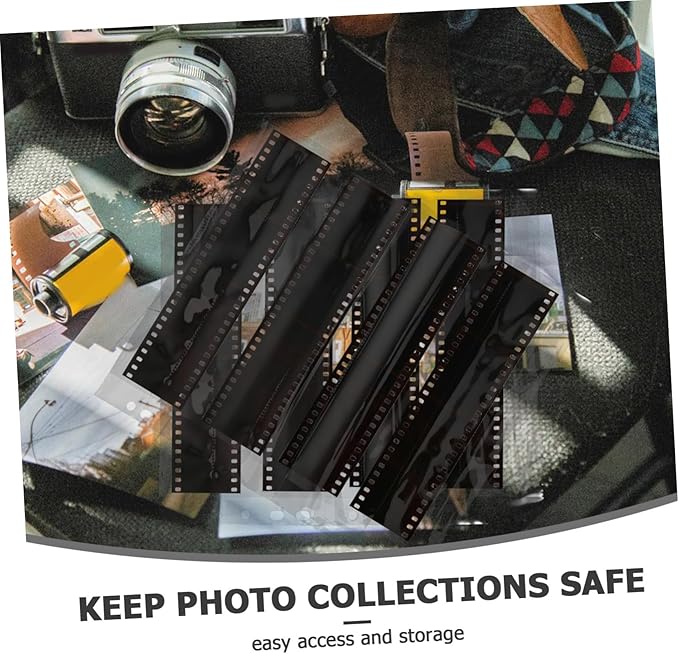 Homoyoyo 10pcs Negative Sleeves for Photo Film Storage Archival Document Pouch Heavy Duty Page Protectors Fits Standard Binders for Collectors and Historians