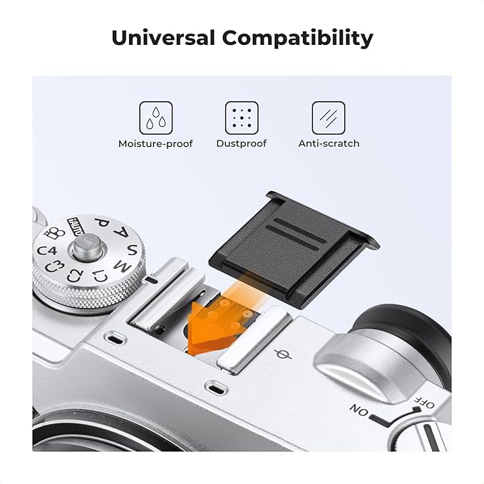 K&F Concept EF Mount Rear Lens Cap, Body Cap Cover, Hot Shoe Cover Kit, EF Lens Cap, EF Mount Back Cap, EF Cap for Canon T7 T6 T5 T8i T7i 5D IV/III/II 6D II/I 90D 80D