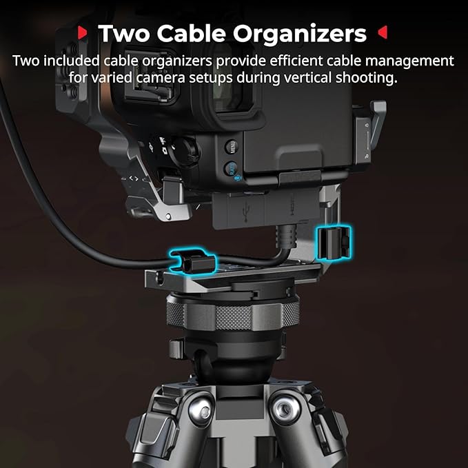 SmallRig Vertical Mount Plate for Cage, Built in 1/4''-20 Thread and Baseplate for Arca-Type, L Bracket Switching Grip for Tripods, for DJI RS 4 Pro/RS 4 Mini/RS 4 / RS 3 Pro / RS3 / RS2-5594