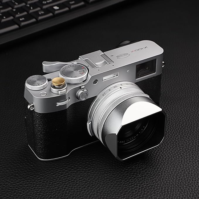 Haoge THB-X2S Metal Hot Shoe Thumb Up Rest Hand Grip for Fujifilm X100VI Fuji X100V Camera Silver
