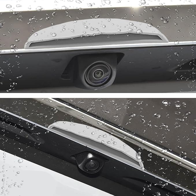 Car Reversing Camera rain Cover, Car Backup Camera Protective Sticker, Silicone rain Sticker Wider Design for Blocking Rainwater Cars Accessories Rain Cover(White)