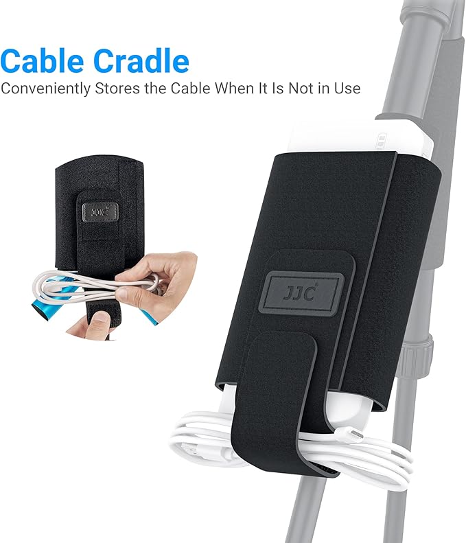 JJC Equipment Mounting Strap for Power Bank on Tripod for Long Time Photography,Remote/Off-Camera Flash Holder Strap for Photographer Videographer,Hard Drive/Computer Power/Smartphone Holder Strap
