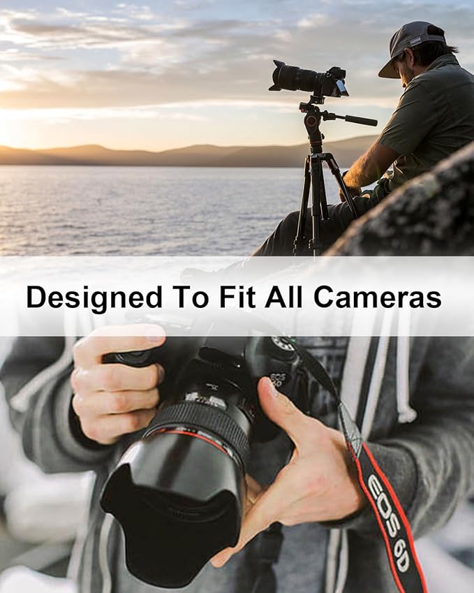 4Pcs Stainless Steel D Ring Screw Adapter, 1/4"-20 Camera Fixing Screw with Rubber Padded for Tripod Camera Shoulder Straps, Selfie Sticks, Gimbals, Black