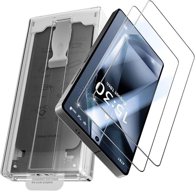 X-it for Samsung Galaxy S25 Ultra Screen Protector HD Clear [Auto Alignment & Dust Removal],Bubble-Free & Self-Healing,[100% Ultrasonic Fingerprint ID] Easy Installation Full Coverage [Non-Glass] 2 Packs