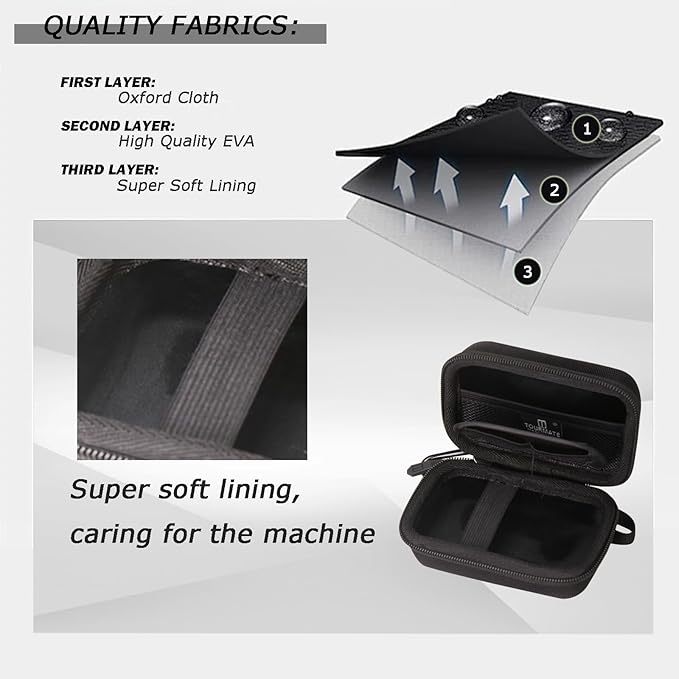Hard Storage Case for CAMKORY/VAHOIALD/QONGUDS/Canon PowerShot 180 190/Sony DSCW800 830 Digital Camera Case Only (Black)