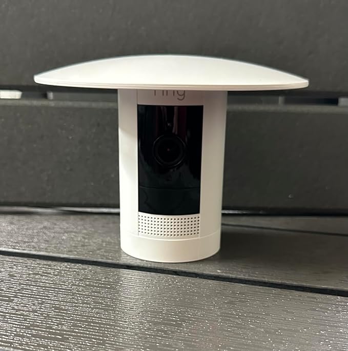 Haoyou Rain Cover for Ring Outdoor Cam Plus and Ring Stick Up Cam, Protects Camera Lenses from Rainwater, Glare, Snow, Sunlight, and UV Rays, Easy to Install and Does Not Obstruct The View (White)