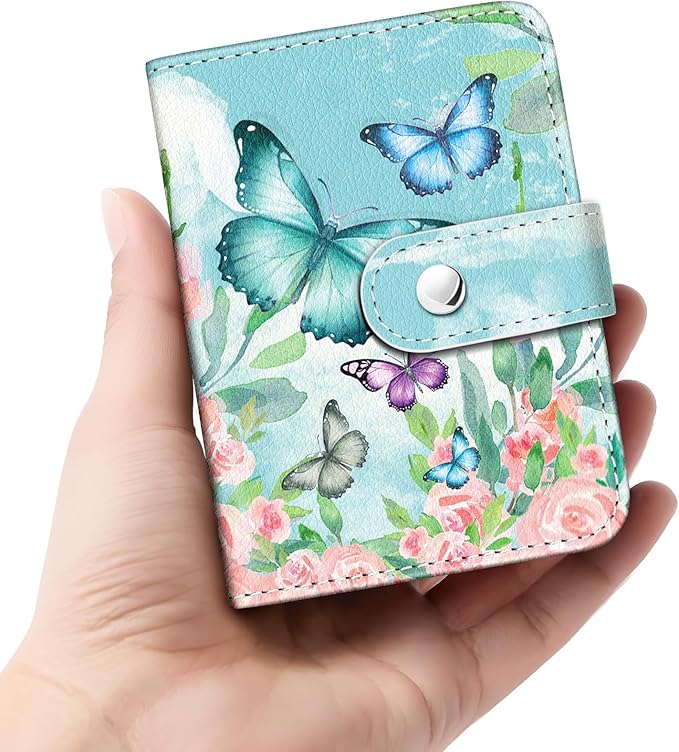 Lebrocoli Butterfly Small Photos Album for 2x3 Inch Films, 56 Pockets Mini Cute Albums Book for Polaroid Fujifilm Instax Mini Instant Camera Printer, Kpop Photocard Pictures Binders Holders Storage