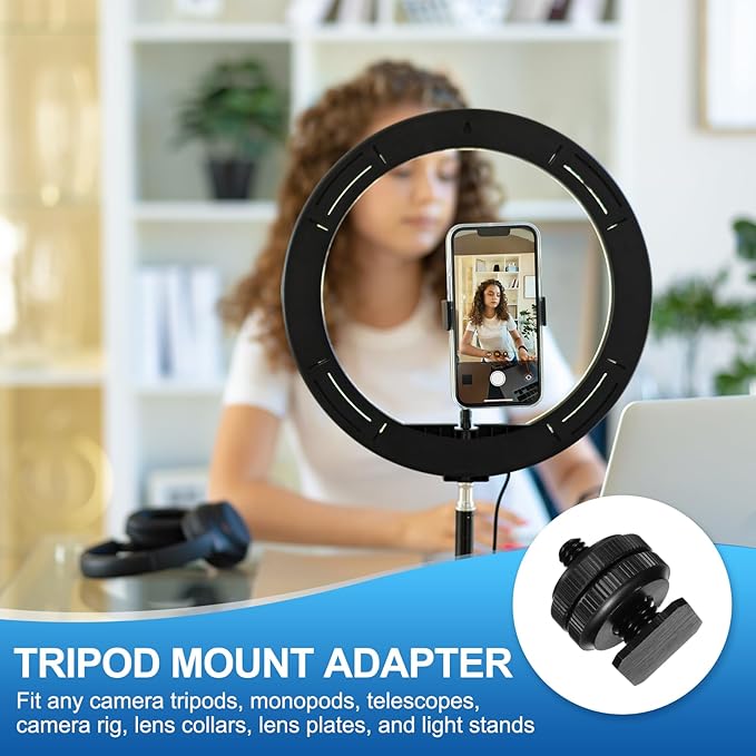PATIKIL Hot Shoe Adapter 1/4" Male to 3/8" Male, 1 Pcs Hot Shoe Mount Adapter Camera Mount Screw Camera Video Light Converter for Microphone Holder Accessories 1.06x0.91x0.91 Inch