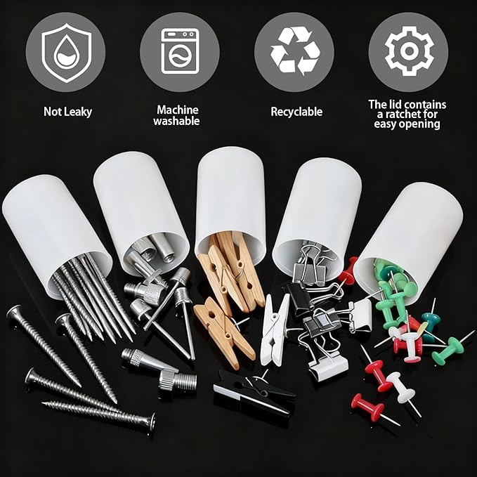 LANIAKEA 200PCS Plastic Film Canisters with Lids 32 mm Empty Camera Reel Containers Storing of Small Personal and Household Items, Pills, Film, Keys, Coins, Art Beads