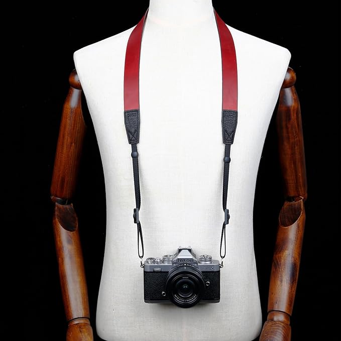 CANPIS Crazy Horse Leather Camera Strap,Vintage Camera Strap,Adjustable Camera Neck Shoulder Strap for Photographers