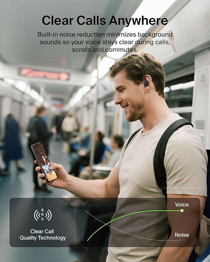 Belkin SoundForm ActiveFit Wireless Earbuds w/Built-in Microphone, USB C Fast Charging, 36H Battery Life, IP54 Water Resistance - Bluetooth Earbuds for iPhone, iPad, Galaxy, Pixel, & More - Black