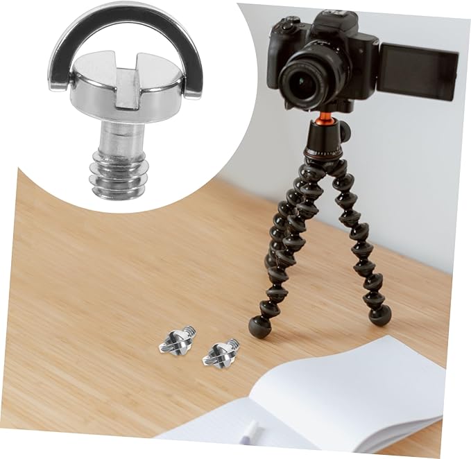 Generic 5pcs D-Ring Camera Screws Tripod Mounting Screws Quick Release Clamp for Camera Tripod