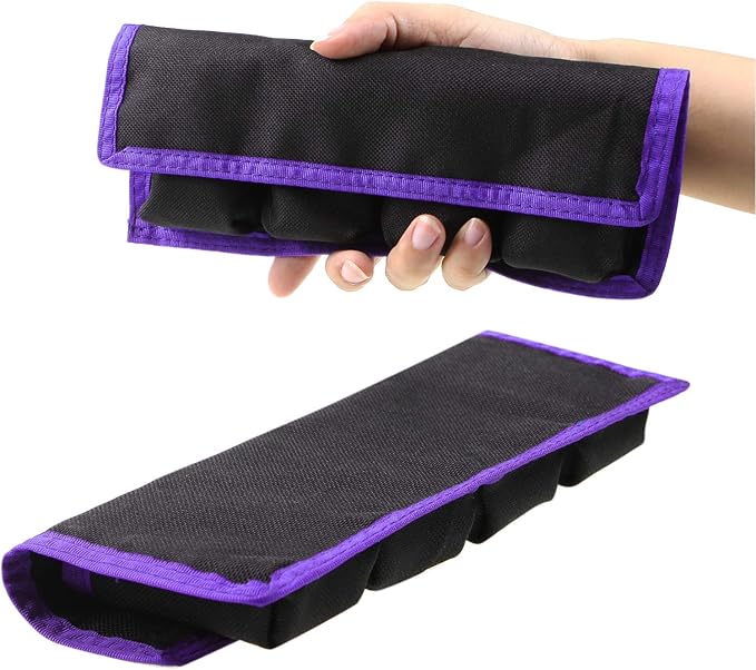 Meking Battery Storage Case Bag with 4 Pockets for DSLR Camera, Suitable for AA/AAA Battery and LP-E6 LP-E8 LP-E10 LP-E12, EN-EL14 EN-EL15, NP-FW50 NP-F550 NP-FM500H