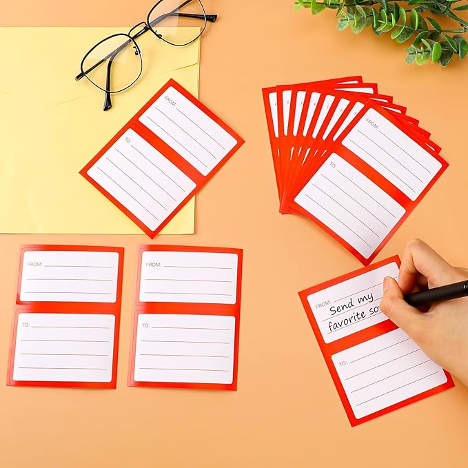 to from Return Address Mailing Labels 60 Pcs Blank Self Adhesive Mail Shipping Label 4.5x3.5Inch Postage Guaranteed Stickers Handwriting to/from Address Tags for Package, Gift, Mailing Box, Envelopes
