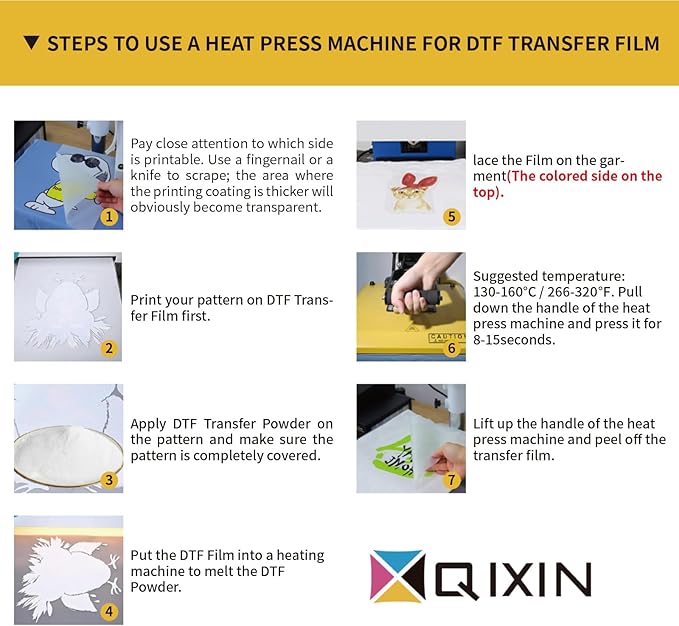 DTF Transfer Film Roll 13 Inch x 328 FT, Clear Transfer Paper & Sublimation Paper for Inkjet Printer, PET Heat Transfer Paper Direct Print on T-Shirts/Textiles