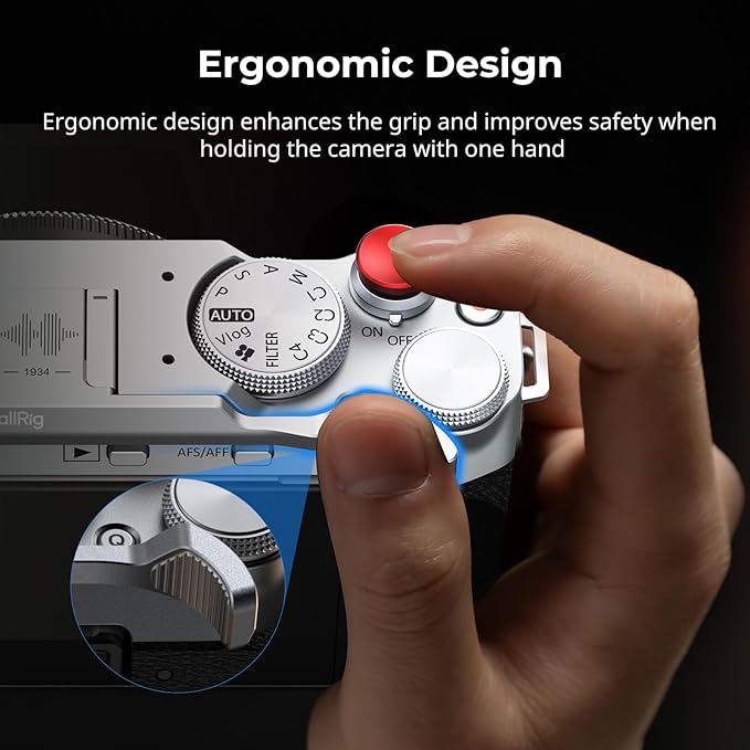 SmallRig Thumb Grip with Hot Shoe Cover for FUJIFILM X-M5 (Silver) - 4877