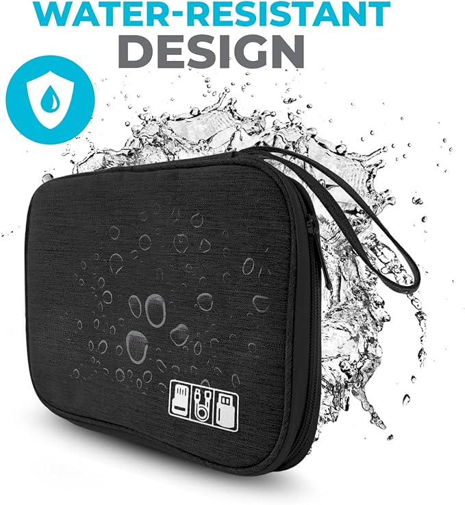 Electronics Charger Organizer - Travel Cable Case for Cords, Chargers, and Tech Accessories