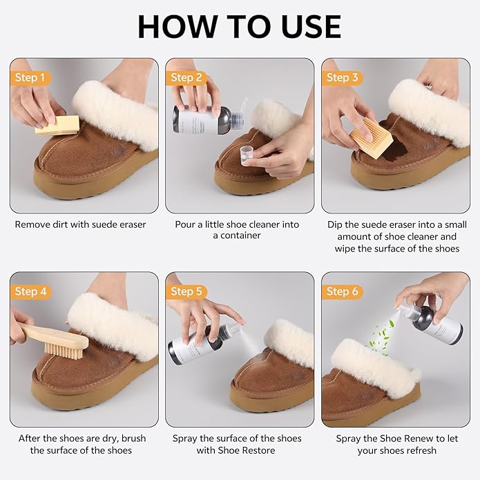 Shoe Cleaner Kit,Suede Shoe Cleaner Kit with Shoe Cleaner,Shoe Waterproof Spary,Suede Shoe Cleaning Kit with Shoe Brush & Suede Eraser,Suede Shoe Care Kit for Suede,Sheepskin or other suede items