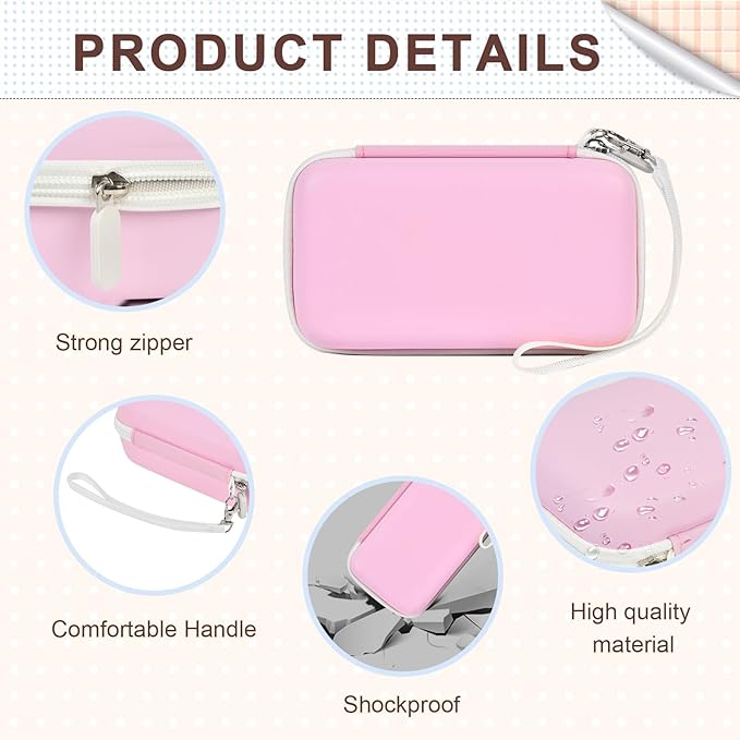 Case Compatible with DYLANTO for ESOXOFFORE for ETIKEZ for YTETCN for DUDUDRAGON Instant Print Camera, Kids Camera Storage for Accessories (Box Only) (Single Case, Pink)