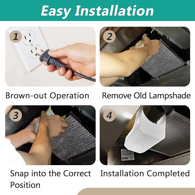 99110437 Range Hood Light Lens Cover Fit for 41000 40000 42000 45000 BP43 S99110437 99110437 Series Range Hood Models, White and Doesn't Yellow Easily