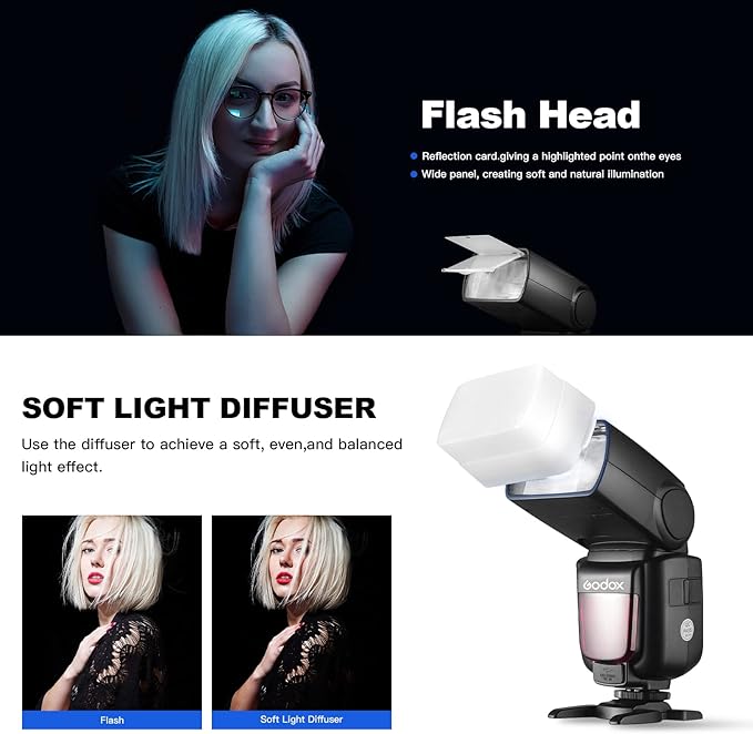 Godox TT600 GN60 2.4G 1/8000s Camera Flash Speedlite, 230 Full Power Flashes, 0.1-2.6s Recycle Time, Compatible for Canon, Nikon, Pentax, Olympus and Other DSLR Cameras with Standard Hotshoe