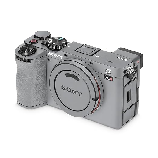 Camera Skin Compatible with Sony Alpha 7CR Camera (2023) - Solid Gray - Premium 3M Vinyl Protective Wrap Decal Cover - Easy to Apply | Crafted in The USA by MightySkins