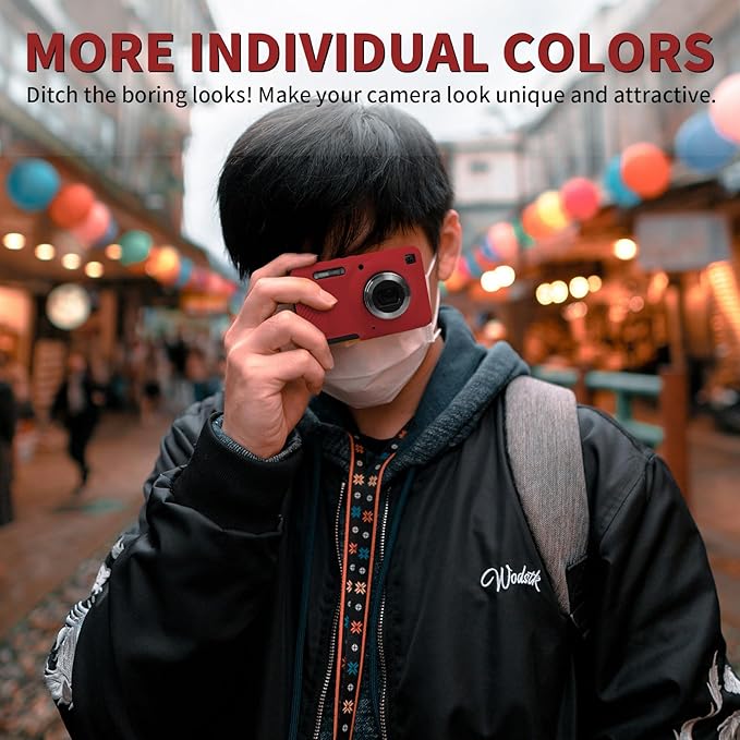 Easy Hood Camera Case for Kodak PIXPRO FZ55, Soft Silicone Cover Anti-Scratch Slim Fit FZ55 DSLR Camera Sleeve Body Skin Travel Protective Case, Cherry Red