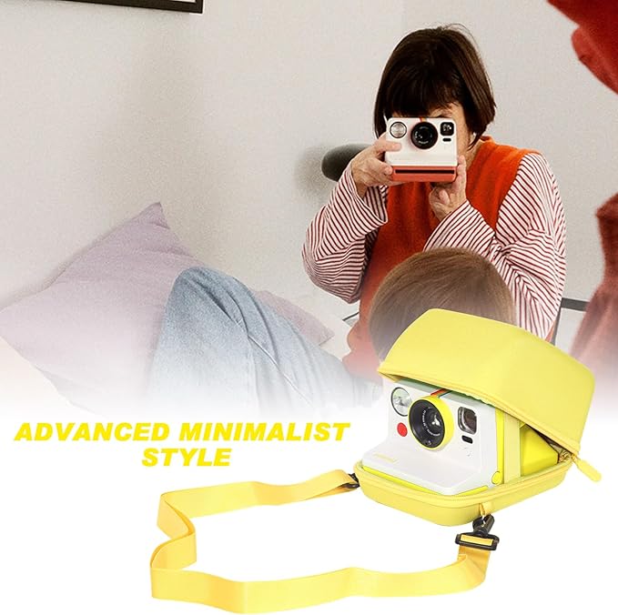 WOGOZAN Protective Case for Polaroid Now 2nd/3rd, Now+ Gen 2/3rd, I-Type, OneStep+, Onestep 2, FILP, Instant Film Camera - Hard Shell Camera Case with Adjustable Shoulder Strap (Yellow) (No Camera)