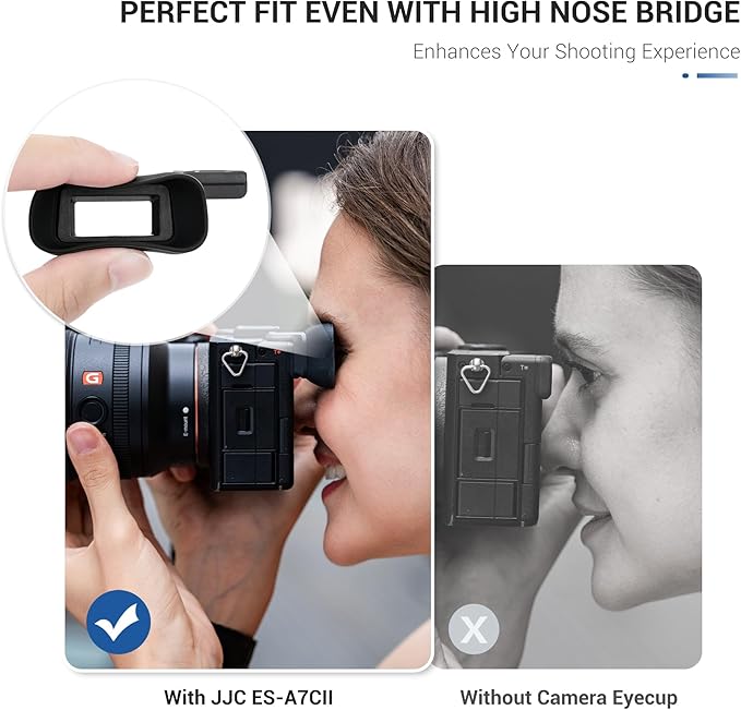 Upgraded A7C II A7CR Eyecup Eye Cup with Hot Shoe Cover, Soft Silicon Extended Viewfinder Eyepiece for Sony Alpha 7CII 7C R 7C II (Not Fits A7C) with Built-in Cold Shoe Mount for LED lights Microphone