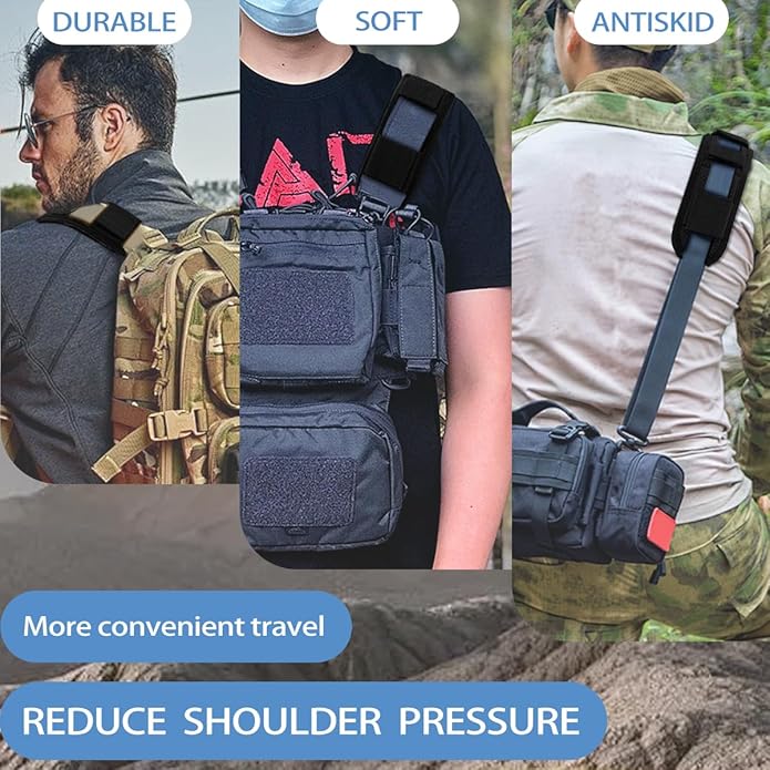 ZINMARK 2Pcs Ultra-Thick Shoulder Pad Cushions for Laptop Bags,Messenger Bags,Briefcases,Luggage, Tool Bags,Travel Bags etc
