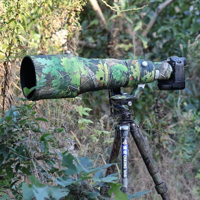 CHASING BIRDS Lens Camouflage Waterproof Coat for Canon RF 600mm F4 L is USM Rainproof Lens Protective Cover Version IV (Jungle Camouflage, with Extender RF 1.4X & 2X)