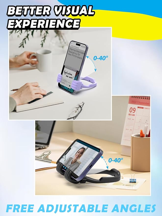 Easter Gifts for Teens Girls Kids Adults Women Cell Phone Stand: UPGRADE Adjustable Thumbs Up Lazy Phone Holder for Desk Fun Birthday Gift Ideas for Wife Mom Teenager Easter Basket Essential Must Have