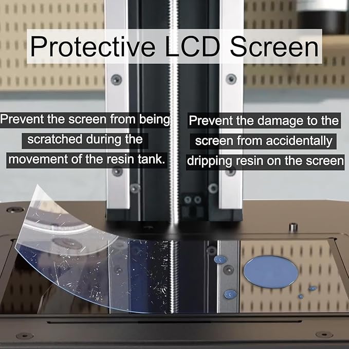 5PCS 15 Inches LCD Screen Protector Film - Scratch-Resistant High Light Transmittance Protective Films for Phrozen Sonic Mega 8k / Mega 8K V2 / Mega 8KS Resin 3D Printer
