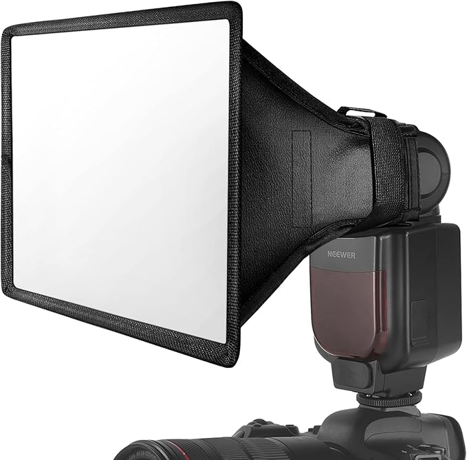 NEEWER 9"x7" Flash Diffuser Softbox — Universal Collapsible Speedlight Softbox for Canon, Nikon, Sony, Godox