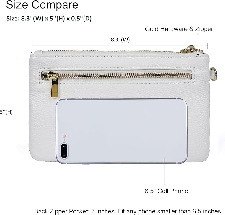 befen Genuine Leather Wristlet Clutch RFID Blocking Bag Cell Phone Wallet Purse Wristlet Wallet Purses and Handbags for Women