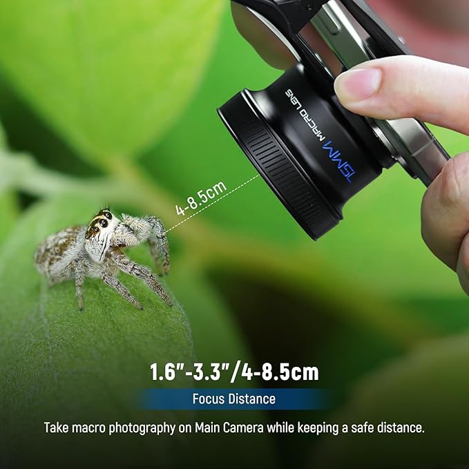 NEEWER 75mm Macro Phone Camera Lens with 17mm Threaded Lens Clip, 3X Magnification, 5 Elements in 5 Groups for Backplate, Phone Cage, Case Compatible with iPhone Samsung Android, LS-73