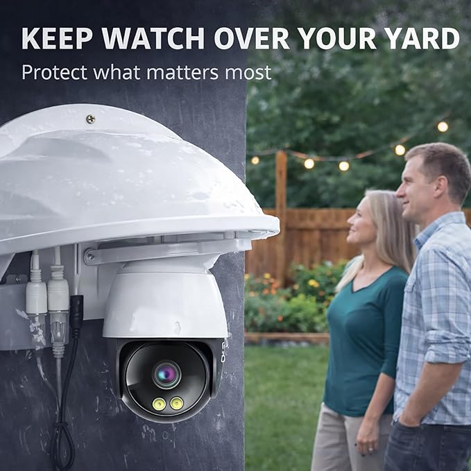 Universal Outdoor Camera Sun & Rain Cover, Weather Shield for Security Cameras, Wall Mount Protective Housing for Dome & Bullet Cameras - White