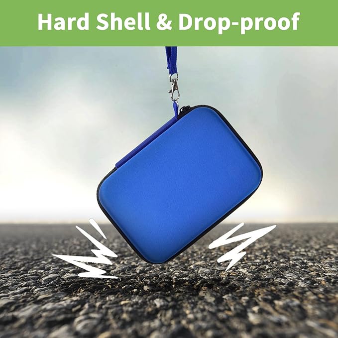 USB Flash Drive Case, SD Card & Memory Stick & Thumb Drives Pouch for SanDisk, for Samsung, Hard Shell Protective Storage Organizer - for IT Admins, Photographers & Film Crews - Box Only- (Blue)