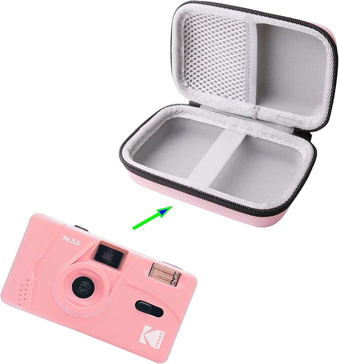 WERJIA Hard Carrying Case Compatible with Kodak M35/M38/Ultra F9 35mm Film Camera (pink)