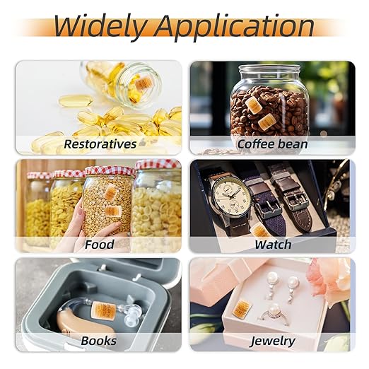 1 Gram 100 Packs Desiccant Canister, Silica Gel Clear Capsules, Orange to White Indicating Desiccant Capsules, Food Safe Moisture Absorbers for Storage