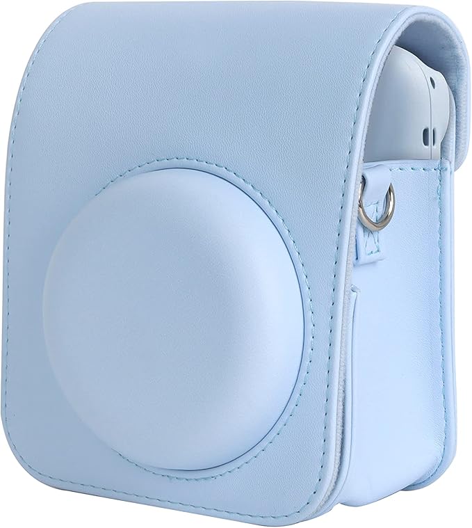 Fujifilm Instax Mini 12 Instant Film Camera Pastel Blue, Fujifilm Instax Mini Twin Pack Instant Film 20 Prints, Prtotective Case, Gift Bundle