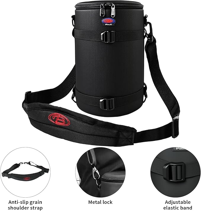 BPAULL Camera Lens Case, Lens Pouch DSLR Camera Lens Bag Fits for Canon Nikon Pentax Sony Olympus Panasonic and Other Camera Lens